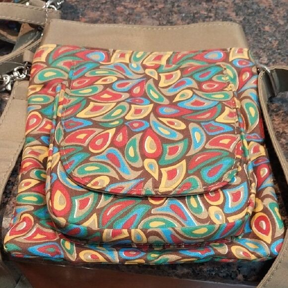 Vibrant Paisley Crossbody Bag and free wallet. - Picture 5 of 12